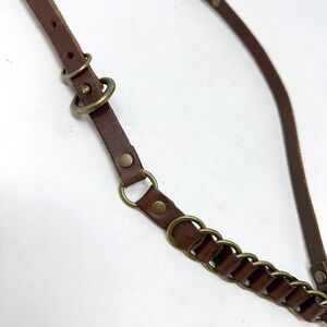 American Eagle Thin .5"‎ Leather Harness Belt Brown Size L